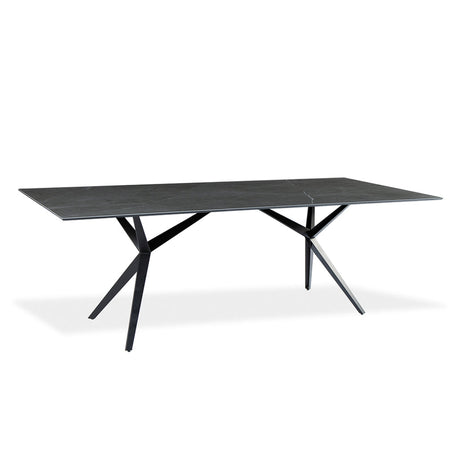 Table de salle à manger rectangulaire en céramique avec métal - Urby