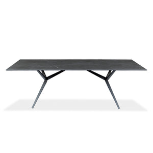 Table de salle à manger rectangulaire en céramique avec métal - Urby