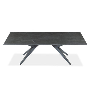 Table de salle à manger rectangulaire en céramique et métal - Jack