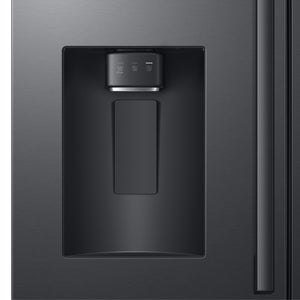 Réfrigérateur à portes françaises 36 po, 29 pi³ Acier noir mat avec Distributeur d'eau/glaçons Sphere Ice™ - Série Bespoke
