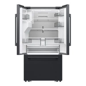 Réfrigérateur à portes françaises 36 po, 29 pi³ Acier noir mat avec Distributeur d'eau/glaçons Sphere Ice™ - Série Bespoke