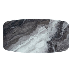 Table de salle à manger rectangulaire avec contour arrondi en verre - Hugo