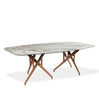 Table de salle à manger rectangulaire avec contour arrondi en céramique - Rafa