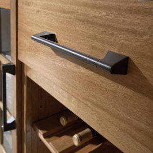 Buffet en bois brun clair avec 2 portes et 1 tiroir - Sherbana
