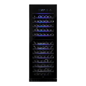 Cellier à vin 26 po, 181 bouteilles Noir à 2 zones avec Connectivité Wi-Fi - Série Black Pearl