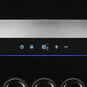 Cellier à vin 52 po, 362 bouteilles Inox à 2 zones avec Connectivité Wi-Fi - Série Diamond