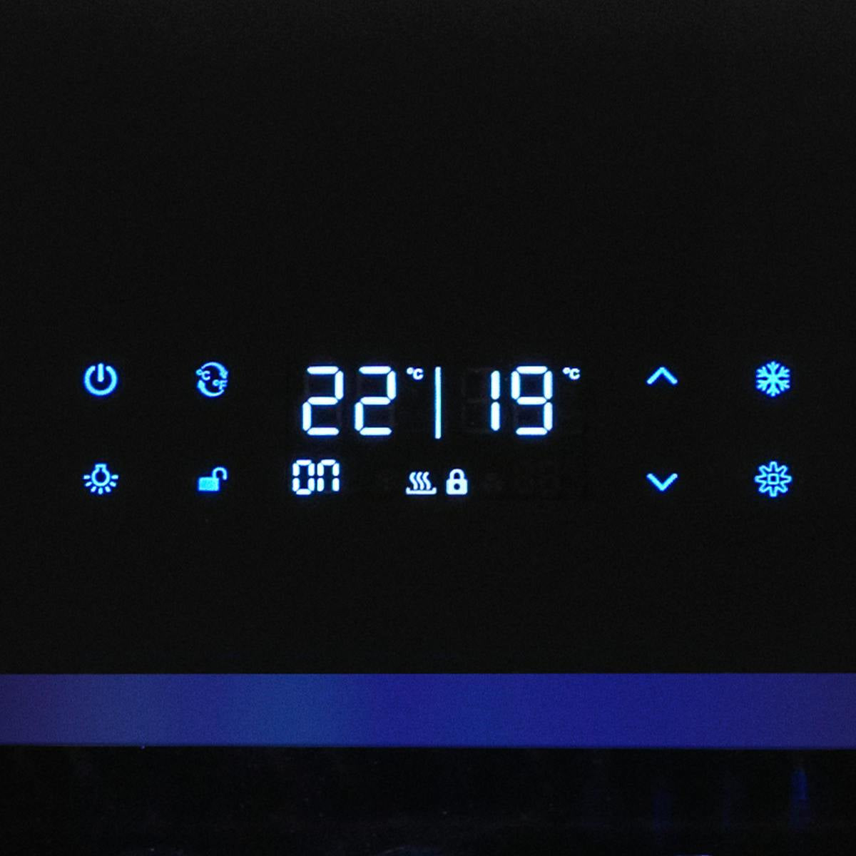 Cellier à vin 26 po, 194 bouteilles Noir à 1 zone avec Connectivité Wi-Fi – Série Black Pearl
