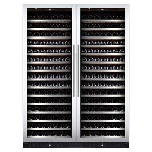 Cellier à vin 52 po, 362 bouteilles Inox à 2 zones avec Connectivité Wi-Fi - Série Diamond