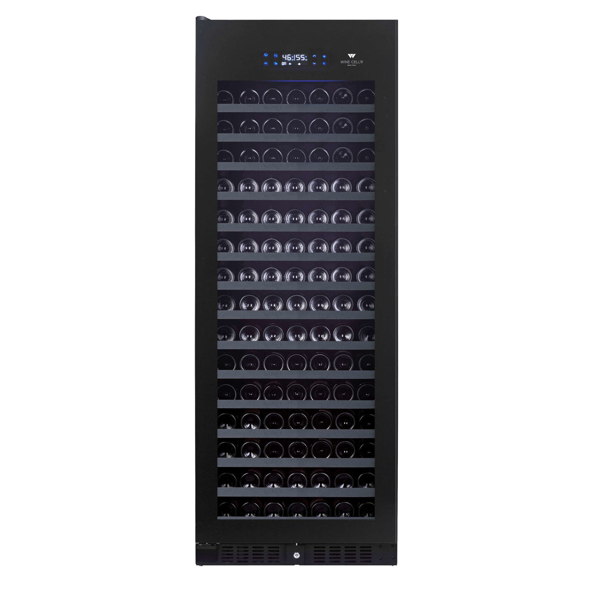 Cellier à vin 26 po, 194 bouteilles Noir à 1 zone avec Connectivité Wi-Fi – Série Black Pearl