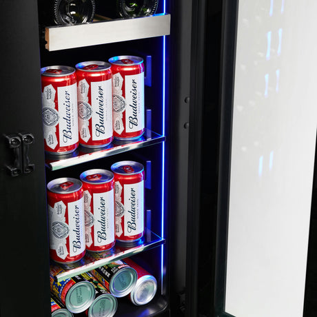 Cellier à vin 24 po, 27 bouteilles et 43 canettes Inox à 2 zones avec Connectivité Wi-Fi - Série Titanium