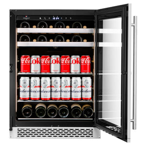 Centre de breuvages 24 po, Noir à 1 zone avec Connectivité Wi-Fi - Série Titanium