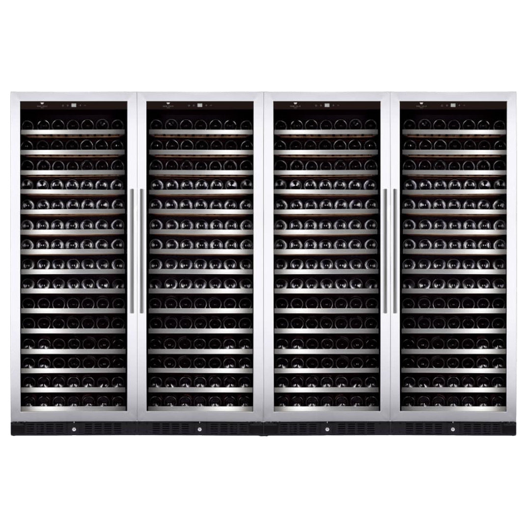 Cellier à vin 52 po, 362 bouteilles Inox à 2 zones avec Connectivité Wi-Fi - Série Diamond