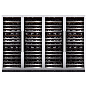 Cellier à vin 52 po, 362 bouteilles Inox à 2 zones avec Connectivité Wi-Fi - Série Diamond