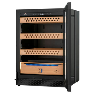 Cave à cigares 24 po, 1200 cigares à 1 zone avec Connectivité Wi-Fi - Série Titanium