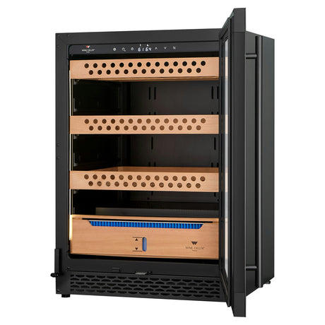Cave à cigares 24 po, 1200 cigares à 1 zone avec Connectivité Wi-Fi - Série Titanium
