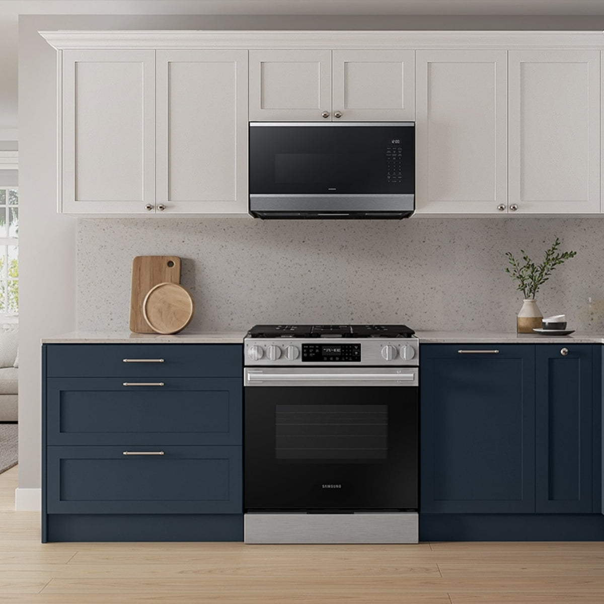 Cuisinière au gaz encastrable 30 po, 6,0 pi³ Inox avec Convection et Air Fry Max - Série Bespoke