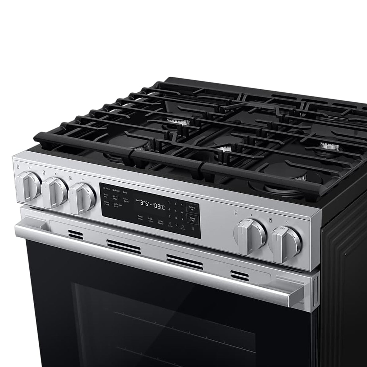 Cuisinière au gaz encastrable 30 po, 6,0 pi³ Inox avec Convection et Air Fry Max - Série Bespoke