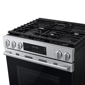 Cuisinière au gaz encastrable 30 po, 6,0 pi³ Inox avec Convection et Air Fry Max - Série Bespoke