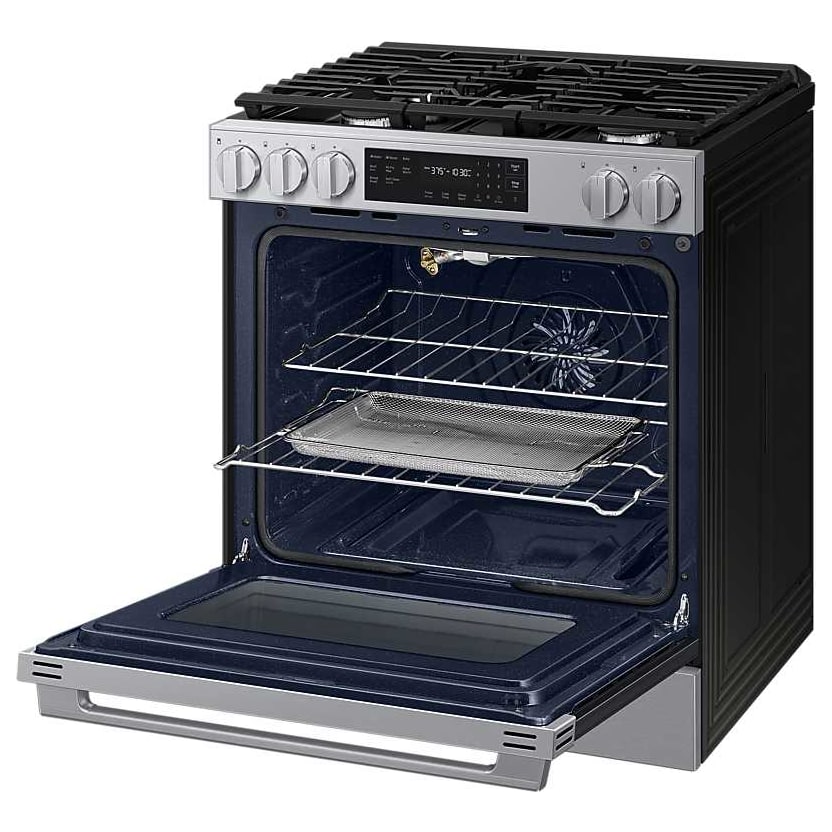 Cuisinière au gaz encastrable 30 po, 6,0 pi³ Inox avec Convection et Air Fry Max - Série Bespoke