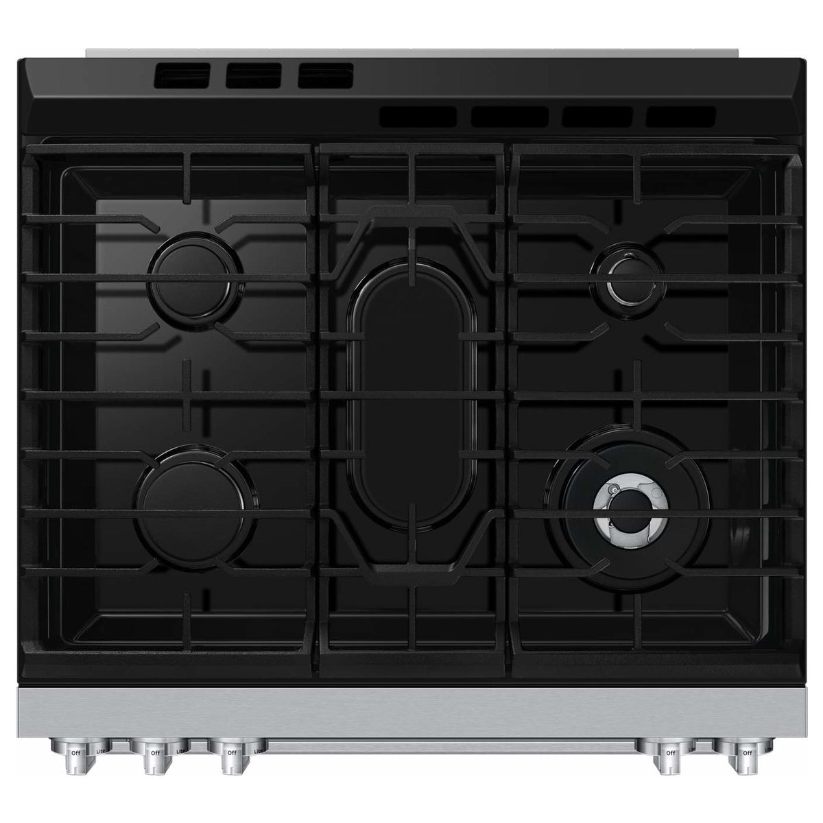 Cuisinière au gaz encastrable 30 po, 6,0 pi³ Inox avec Convection véritable et Air Fry Max - Série Bespoke