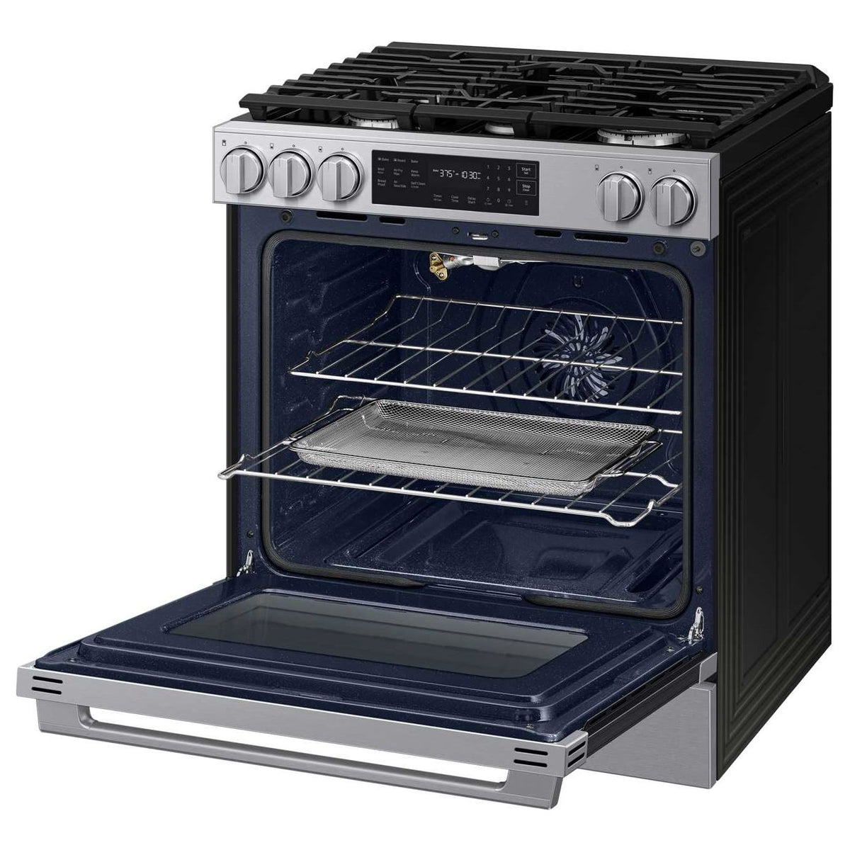 Cuisinière au gaz encastrable 30 po, 6,0 pi³ Inox avec Convection véritable et Air Fry Max - Série Bespoke