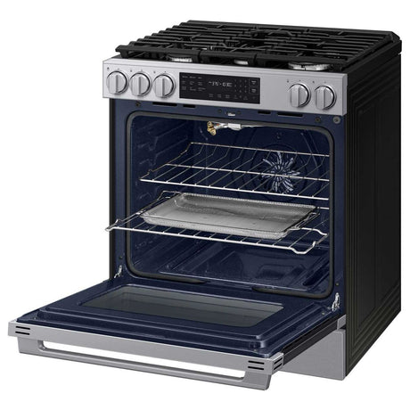 Cuisinière au gaz encastrable 30 po, 6,0 pi³ Inox avec Convection véritable et Air Fry Max - Série Bespoke