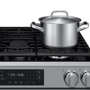 Cuisinière au gaz encastrable 30 po, 6,0 pi³ Inox avec Convection véritable et Air Fry Max - Série Bespoke