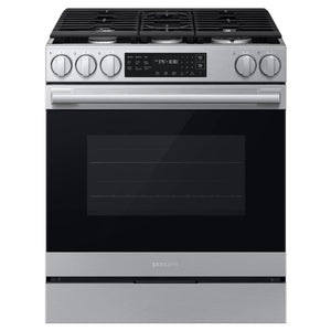 Cuisinière au gaz encastrable 30 po, 6,0 pi³ Inox avec Convection véritable et Air Fry Max - Série Bespoke