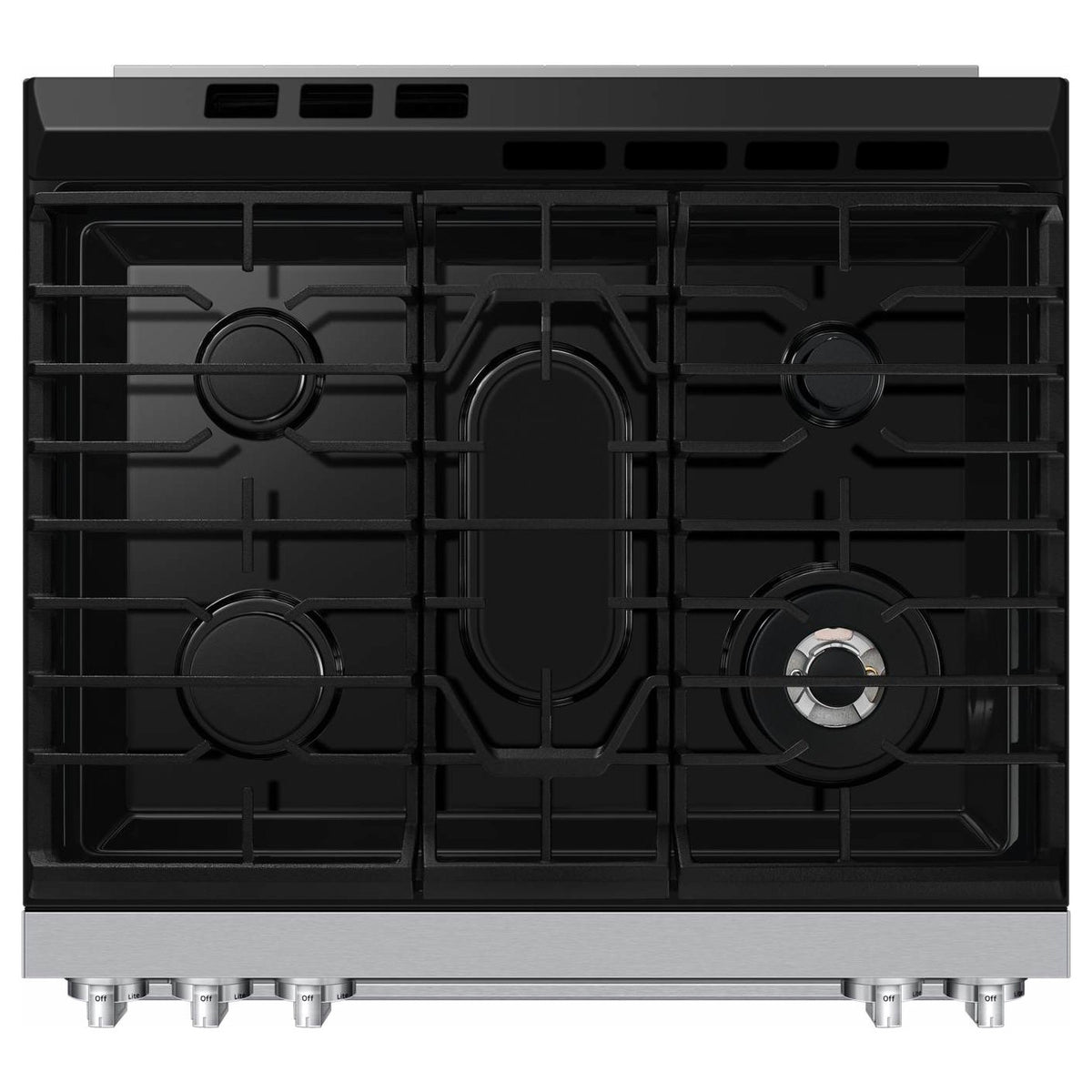 Cuisinière au gaz encastrable 30 po, 6,0 pi³ Verre blanc avec Convection véritable et Air Fry - Série Bespoke