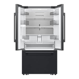 Réfrigérateur à portes françaises 36 po, 29,5 pi³ Noir mat avec Distributeur d'eau et Compresseur IA Inverter