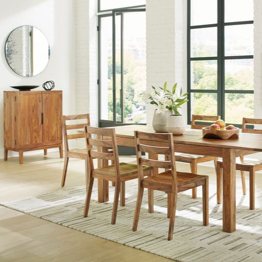 Buffet en bois brun sheesham avec 2 portes - Dressonni