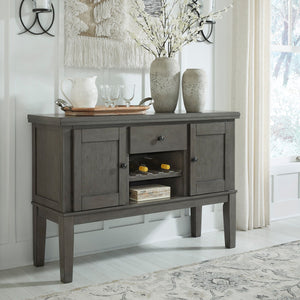Buffet en bois gris antique avec 2 portes et 1 tiroirs - Hallanden