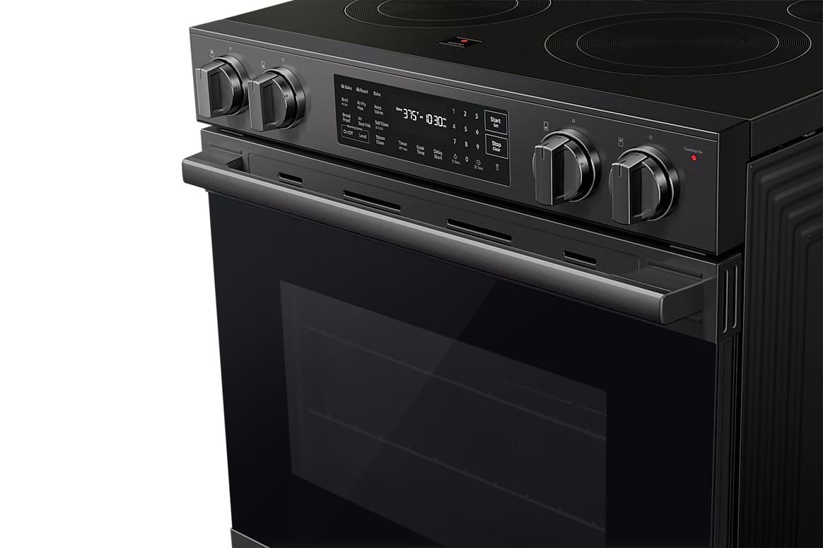 Cuisinière électrique 30 po, Max Air Fry Pro noir mat