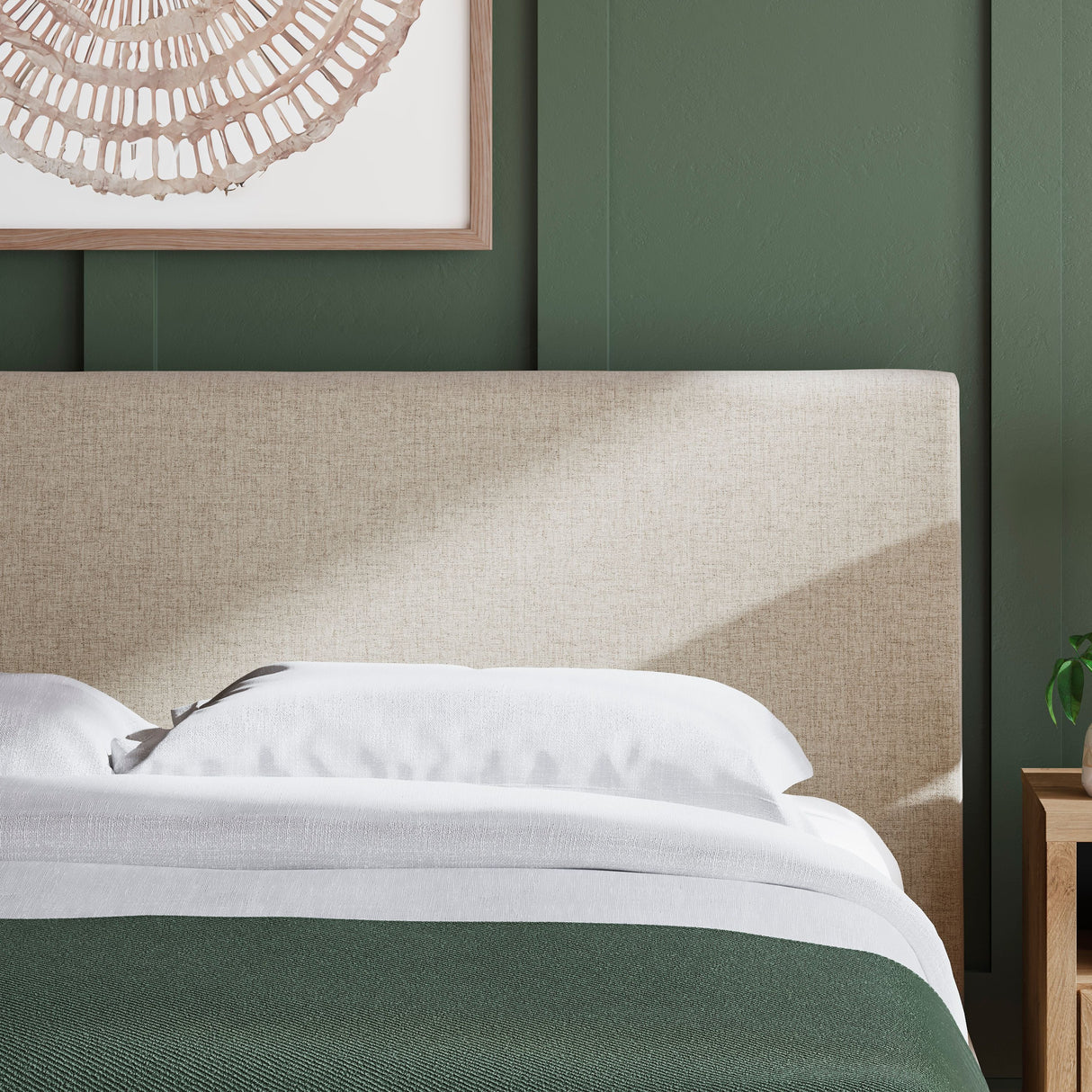 Lit  complet très grand en tissu gris - Cielden