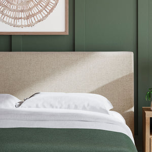 Lit  complet très grand en tissu gris - Cielden