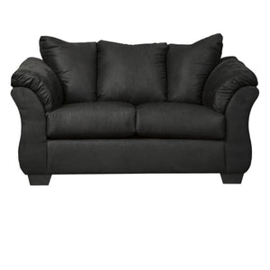 Causeuse noire en tissu - Darcy