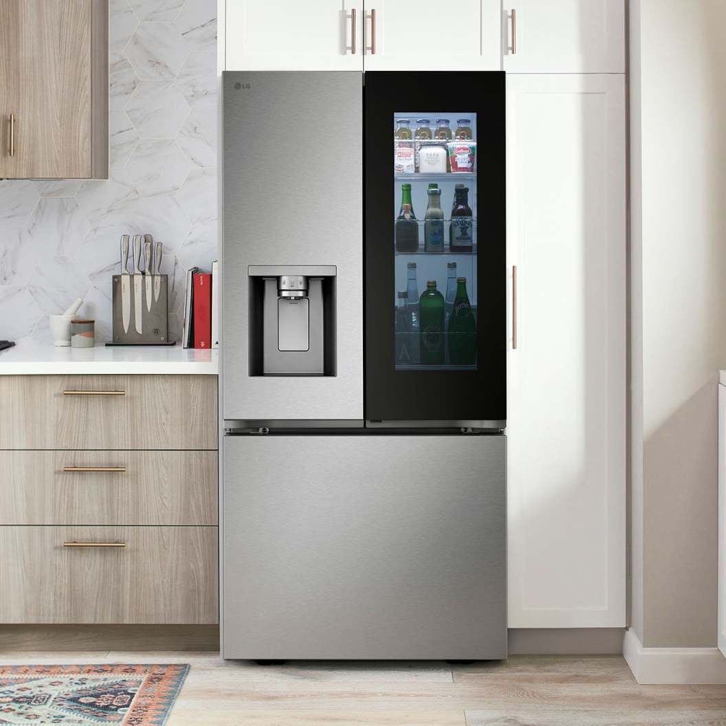 Réfrigérateur à portes françaises 33 po, 24,5 pi³ Inox avec InstaView Door-in-Door, Craft Ice