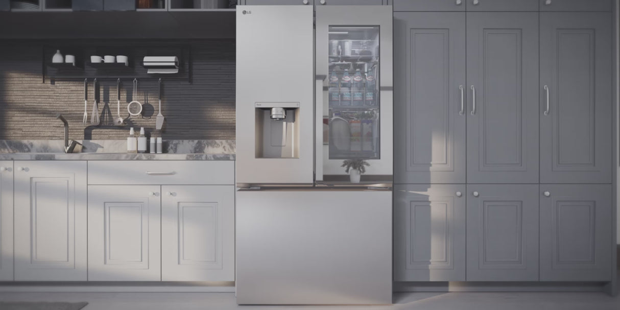 Réfrigérateur porte française à profondeur de comptoir 36 po, 26 pi³ Inox avec Wi-Fi et distributeur d'eau
