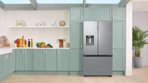 Réfrigérateur à porte française 36 po, 27 pi³ avec distributeur Inox