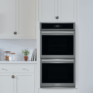 Four encastrable double 27 po. Inox noir 7,6 pi³