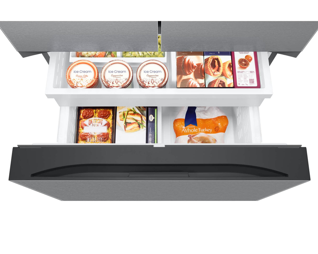 Réfrigérateur à porte française 36 po, 27 pi³ avec distributeur Inox