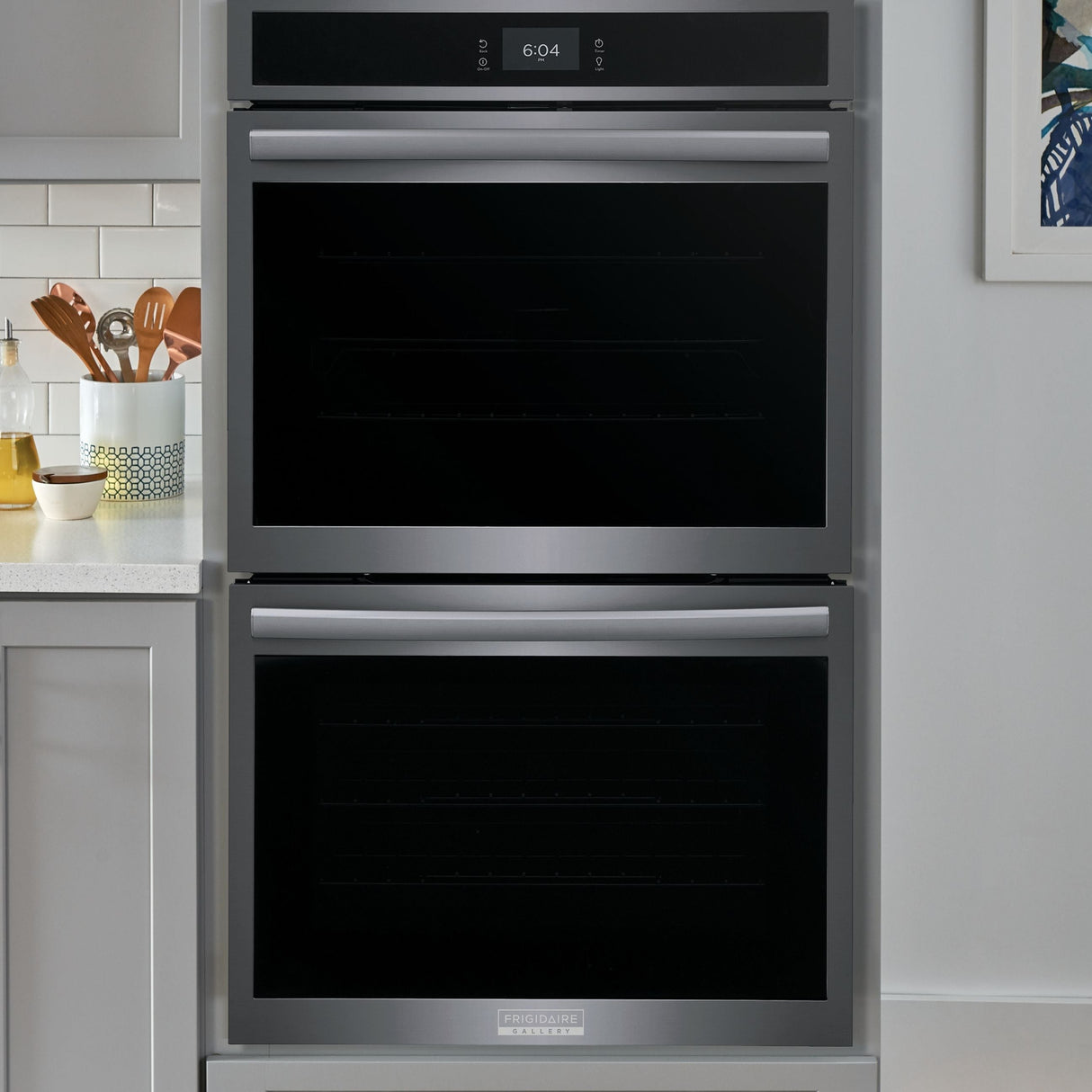 Four encastrable double 30 po.5,3 pi³ Inox noir