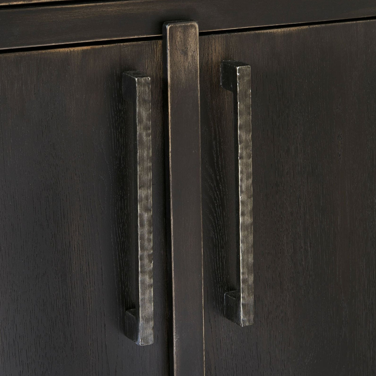 Buffet en bois noir avec 4 portes et 2 tiroirs - Galliden