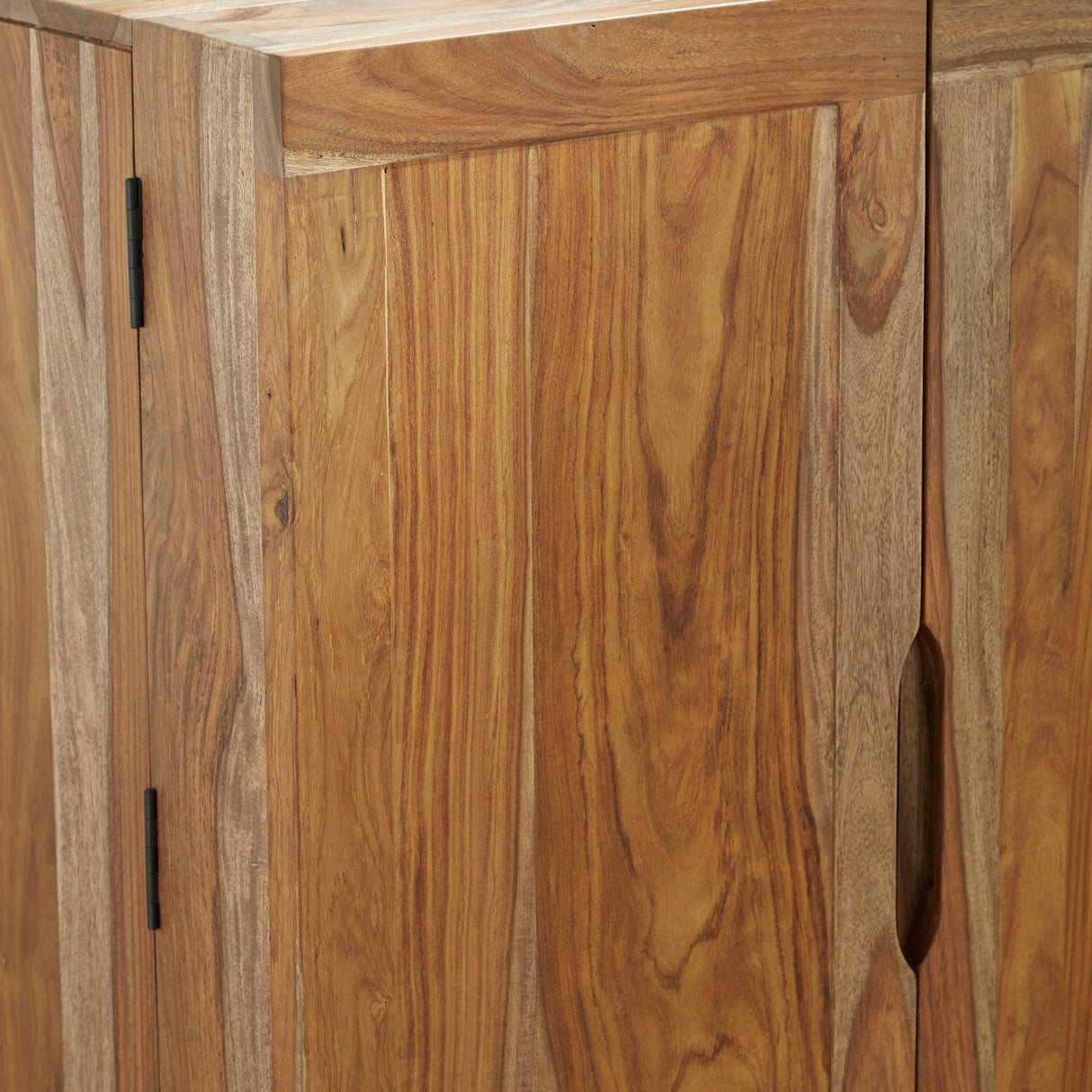 Buffet en bois brun sheesham avec 2 portes - Dressonni