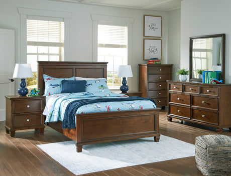 Ensemble de mobilier chambre 5 pièces avec lit grand brun- Danabrin