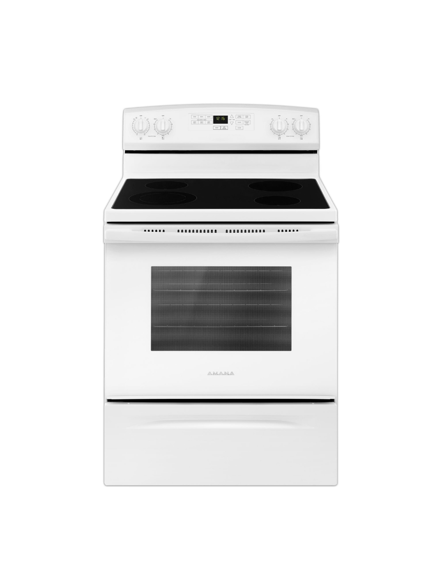 Cuisinière électrique autoportante 30 po. 4,8 pi³ avec Bake Assist Amana YAER6603SFW