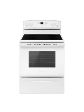 Cuisinière électrique autoportante 30 po. 4,8 pi³ avec Bake Assist Amana YAER6603SFW