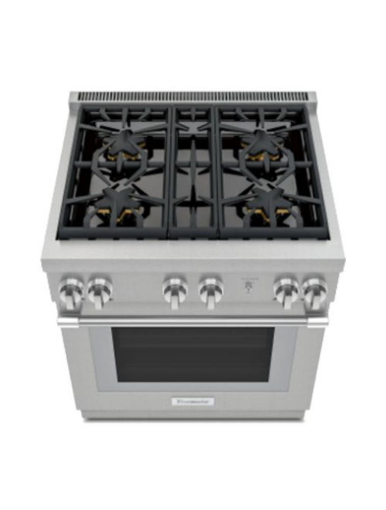 Cuisinière au gaz autoportante 30 po. 5,1 pi³ avec convection Thermador PRG304WH