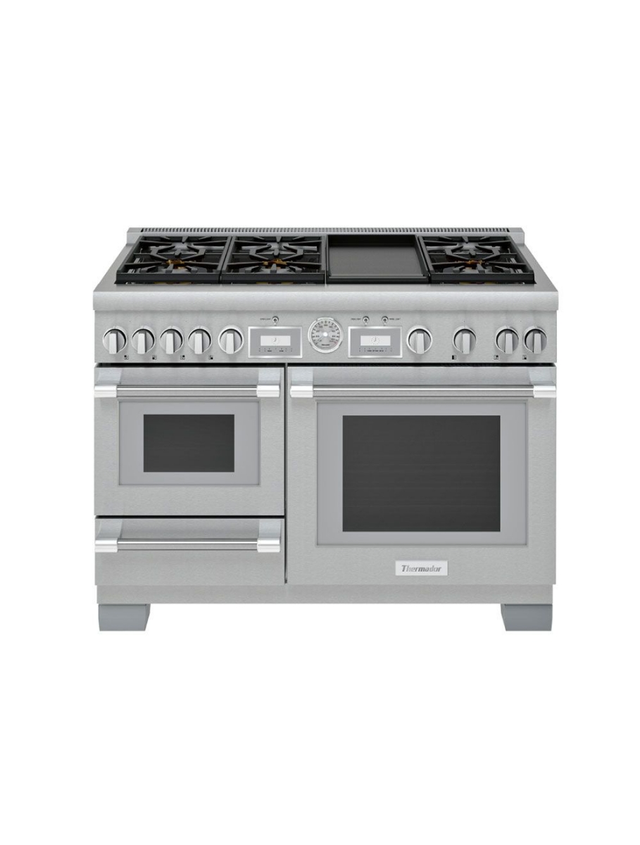 Cuisinière biénergie autoportante 48 po. avec brûleurs ExtraLow® Thermador PRD48WDSGC