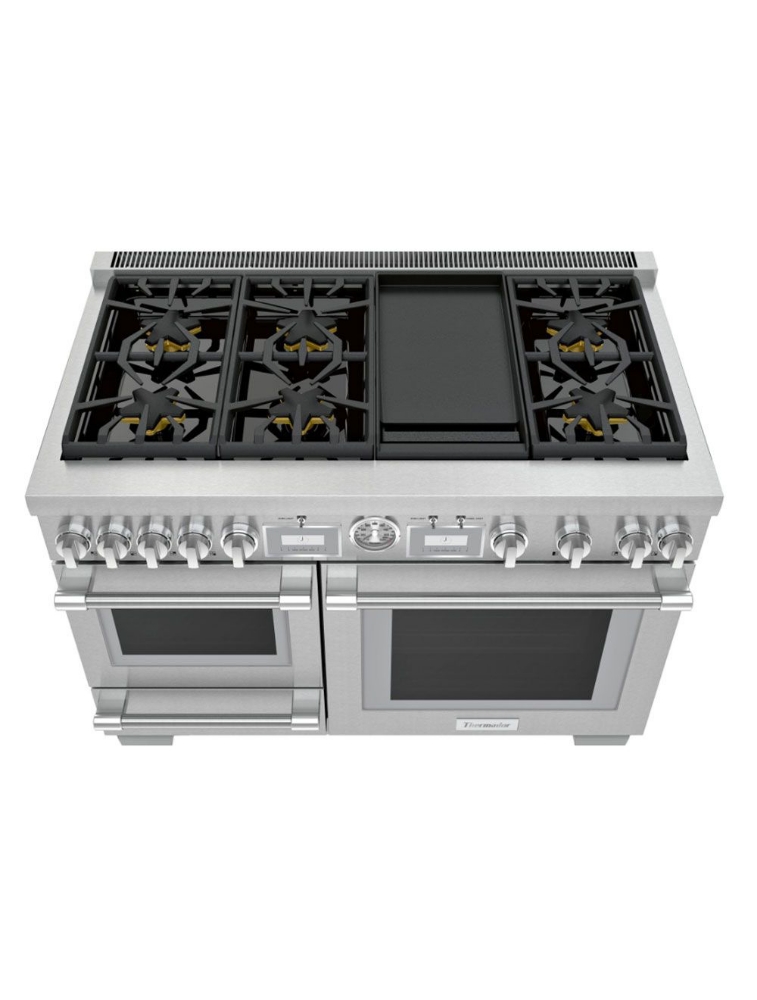 Cuisinière biénergie autoportante 48 po. avec brûleurs ExtraLow® Thermador PRD48WDSGC